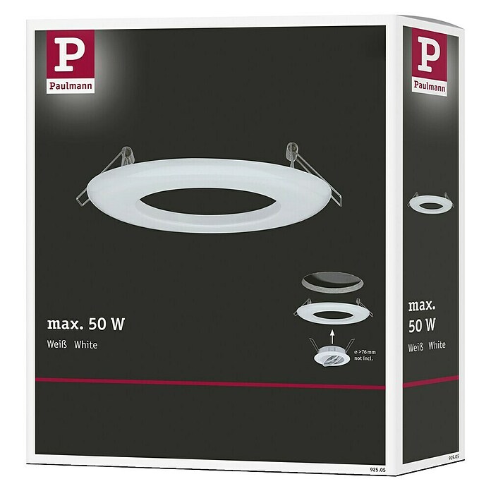 Paulmann Einbauadapter (Metall, Durchmesser: 130 mm, Weiß)