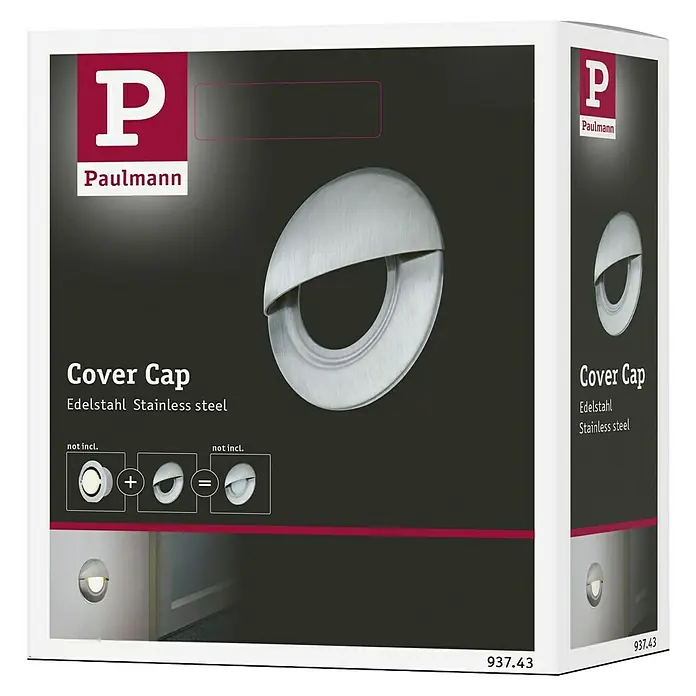 Paulmann Special Line LED-Einbauleuchten-Abdeckung Cap - Edelstahl, IP65 - Produktverpackung: Paulmann Cover Cap aus Edelstahl. Elegantes Design zur Abdeckung von Einbauleuchten, ideal für stilvolle Innenräume. Hochwertige Verarbeitung für lange Lebensdauer.