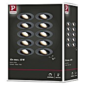 Paulmann Einbauleuchte (10 W, 9 cm, Schwarz, 10 Stk., Schwenkbar) | BAUHAUS