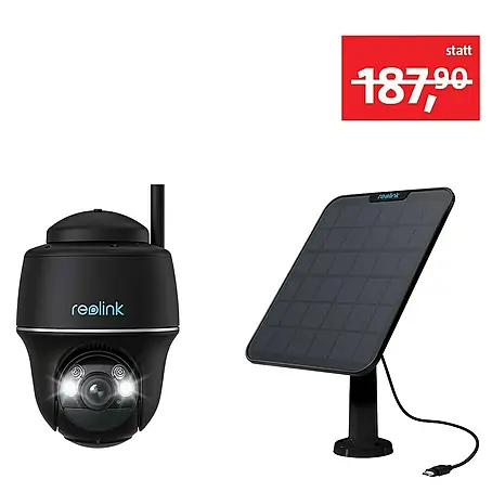 Reolink  Set Akku-Überwachungskamera ARGUS SERIES B430 mit Solarpanel