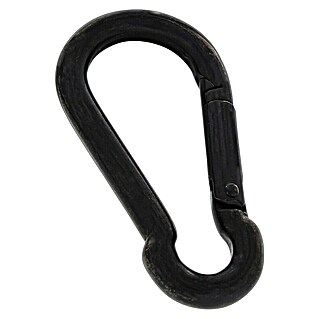 Marinetech Karabinerhaken (Ø x L: 6 x 60 mm, Edelstahl, Schwarz)