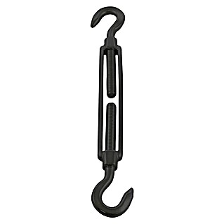 Marinetech Spannschloss Haken-Haken (Länge: 210 mm, M 6, Edelstahl, Schwarz)