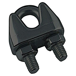 Marinetech Drahtseilklemme (Seildurchmesser: 3 mm, Gewinde M3, A4 Stahl, 1 Stk., Schwarz)