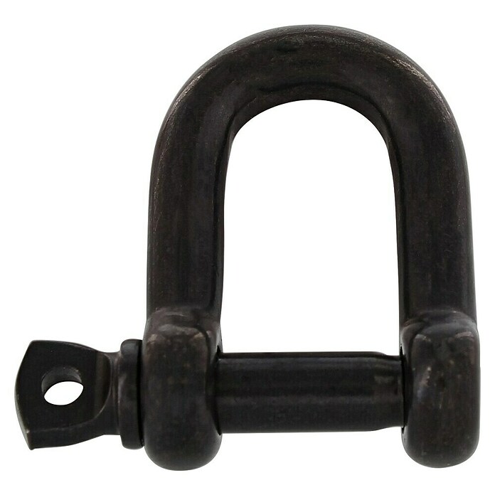 Marinetech Schäkel (Rund, kurz, Durchmesser Bolzen: 4 mm, Bruchlast: 500 kg, Edelstahl, Schwarz) | BAUHAUS