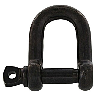 Marinetech Schäkel (Durchmesser Bolzen: 5 mm, Bruchlast: 790 kg, Edelstahl, Schwarz)