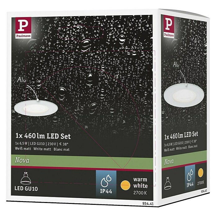 Paulmann LED-Einbauleuchte (6,5 W, Weiß, Durchmesser: 7,8 cm, GU10)