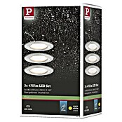 Paulmann Set de focos LED empotrables (6,5 W, Hierro cepillado, Ø x Al: 7,8 x 4,5 cm)