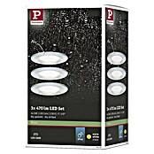 Paulmann LED-Einbauleuchten-Set (6,5 W, Aluminium, Durchmesser: 7,8 cm, 3 Stk.)