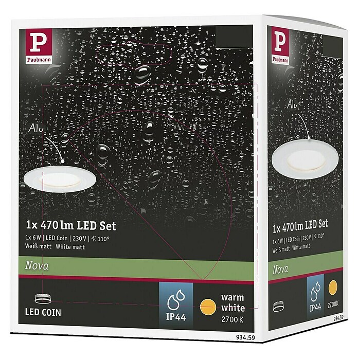 Paulmann LED-Einbauleuchte (6,5 W, Weiß, Durchmesser: 7,8 cm)