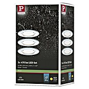 Paulmann LED-Einbauleuchten-Set (6,5 W, Chrom, Durchmesser: 7,8 cm, 3 Stk.)