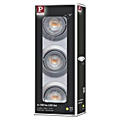 Paulmann LED-Einbauleuchten-Set rund (6 W, Chrom matt, 3 Stk., Warmweiß) | BAUHAUS