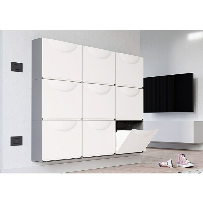 Terry Harmony Box Zapatero (L x An x Al: 51 x 19 x 39 cm, Blanco, Número de compartimentos: 1 ud.) | BAUHAUS