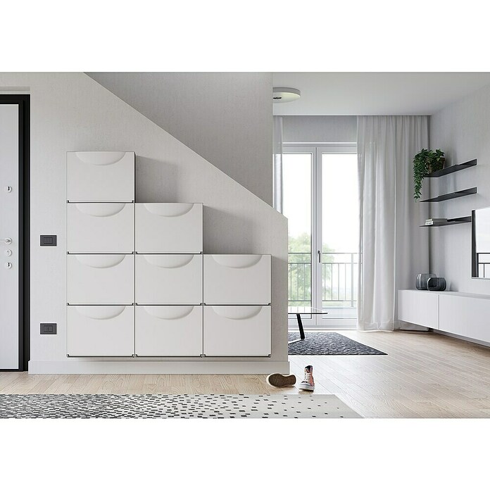 Terry Harmony Box Zapatero (L x An x Al: 51 x 19 x 39 cm, Blanco, Número de compartimentos: 1 ud.) | BAUHAUS