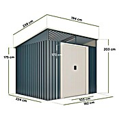 Hoggar Gerätehaus (L x B: 194 x 238 cm, Wandstärke: 0,26 mm)