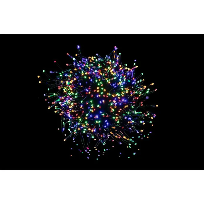 Tween Light Cadena de luces LED - Para exterior, Largo: 8,15 m, 768 ud. - Conjunto decorativo de luces LED de colores sobre fondo negro. Iluminación festiva ideal para interiores.
