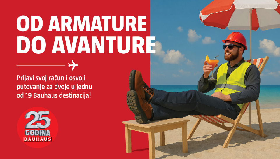 Nagradna igra - od armature do avanture, građevinac na plaži