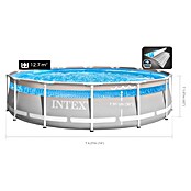 Intex Bazen sa čeličnim okvirom Prism Frame  (Ø x V: 427 x 107 cm, Siva, 12.706 l) | BAUHAUS