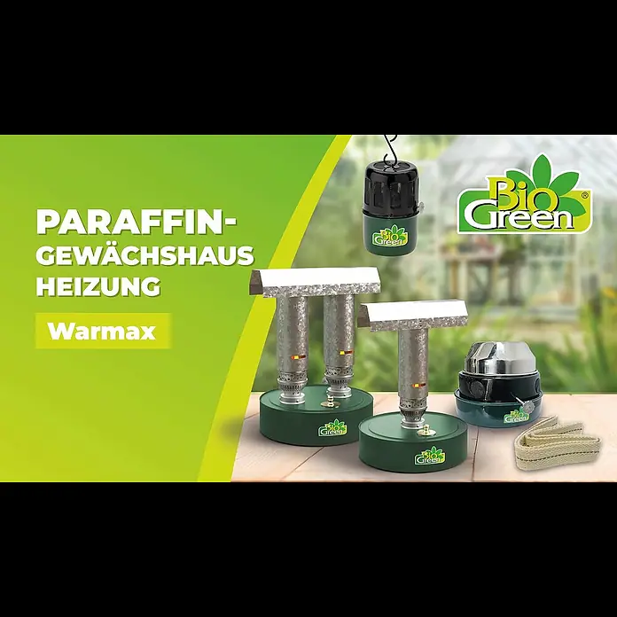 BioGreen Gewächshaus-Heizung Warmax Mini - 11 x 11 x 17 cm, Leistung: 70 W - Paraffin-Gewchshaus-Heizung | Die verschiedenen Warmax Varianten fr optimale Wrme im Gewchshaus