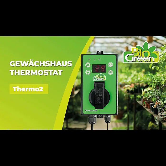 BioGreen Thermostat Thermo2 Digital - Heizen/Lüften - Gewchshaus-Thermostat "Thermo2 Digital": przise Steuerung von Heizung, Belftung und Khlung
