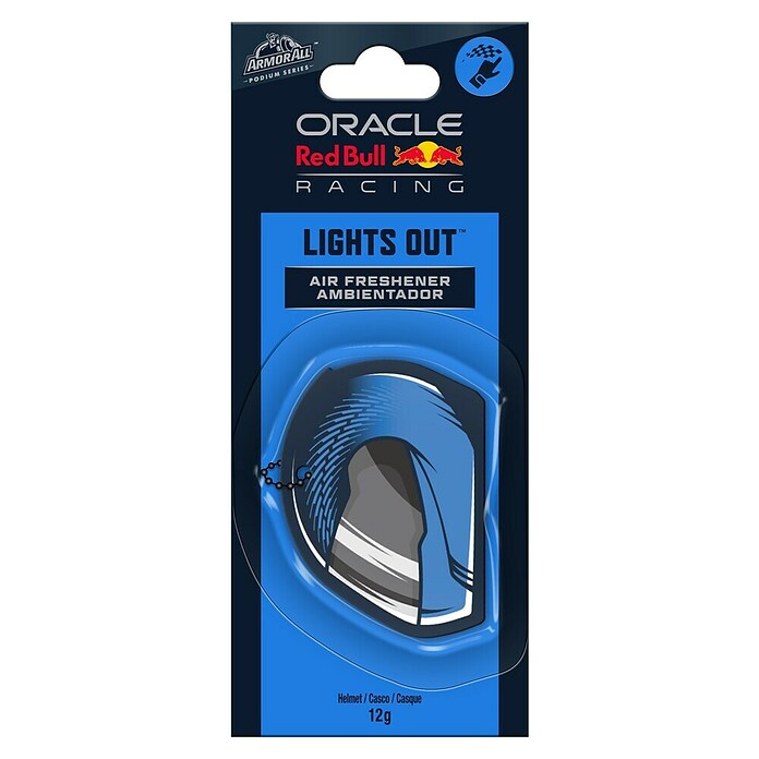 ArmorAll Ambientador de coche Lights Out (Casco, Maderas cálidas y cuero con notas de verbena de limón y pachulí, 40 días) | BAUHAUS