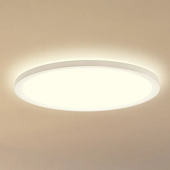 Philips Hue LED-Panel rund White Ambiance Tento XL - 25 W, Ø x H: 54,2 x 3,56 cm, Weiß, Kaltweiß - Runde LED-Deckenleuchte in Weiß. Modernes Design, ideal für Wohn- und Schlafräume. Angenehmes, blendfreies Licht.
