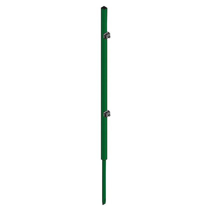 H+S Zauntechnik Zaunpfosten Einschlagsäule Terra (L x B x H: 30 x 30 x 1 550 mm, Moosgrün, 1 Stk.) | BAUHAUS