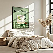 Papermoon Bild (Gin a Tonic, B x H: 50 x 70 cm, Mit Passepartout, Rahmen Eiche) | BAUHAUS