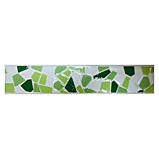Cenefa para baldosas Karma Lima (25 x 5 cm, Verde/Blanco)