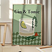 Papermoon Bild (Gin a Tonic, B x H: 50 x 70 cm, Mit Passepartout, Rahmen Eiche) | BAUHAUS