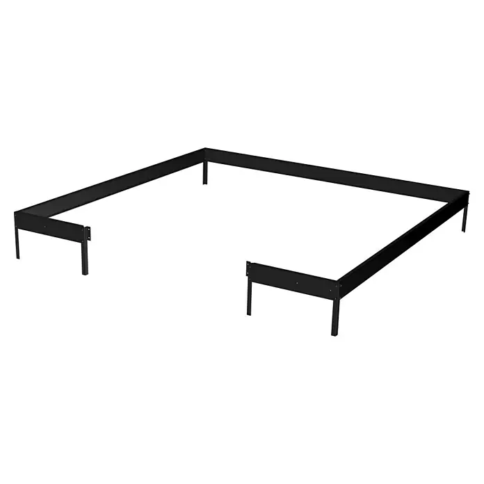 Halls Gewächshaus-Fundamentrahmen - 251 x 251 x 12 cm, Passend für: Halls Gewächshäuser Cube Square - Schwarzer Pavillon mit modernem Design und klaren Linien, ideal für Garten oder Terrasse.