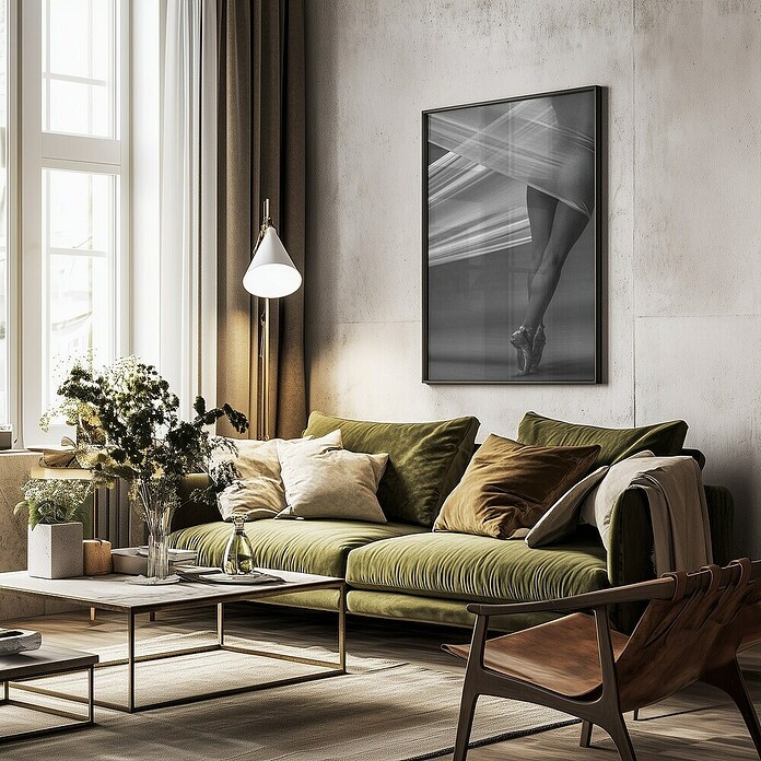 Papermoon Bild (Balance, B x H: 100 x 140 cm, Mit Passepartout, Rahmen Schwarz) | BAUHAUS