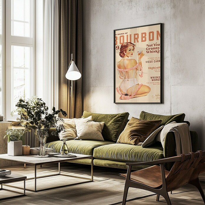 Papermoon Bild (Babes of Boubon Vol. 9, B x H: 80 x 110 cm, Ohne Passepartout, Rahmen Schwarz) | BAUHAUS