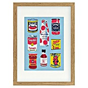 Papermoon Bild (Canned Tomatoes, B x H: 70 x 100 cm, Mit Passepartout, Rahmen Eiche) | BAUHAUS