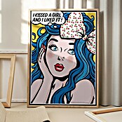 Papermoon Bild (I Kissed a Girl, B x H: 60 x 80 cm, Ohne Passepartout, Rahmen Eiche) | BAUHAUS