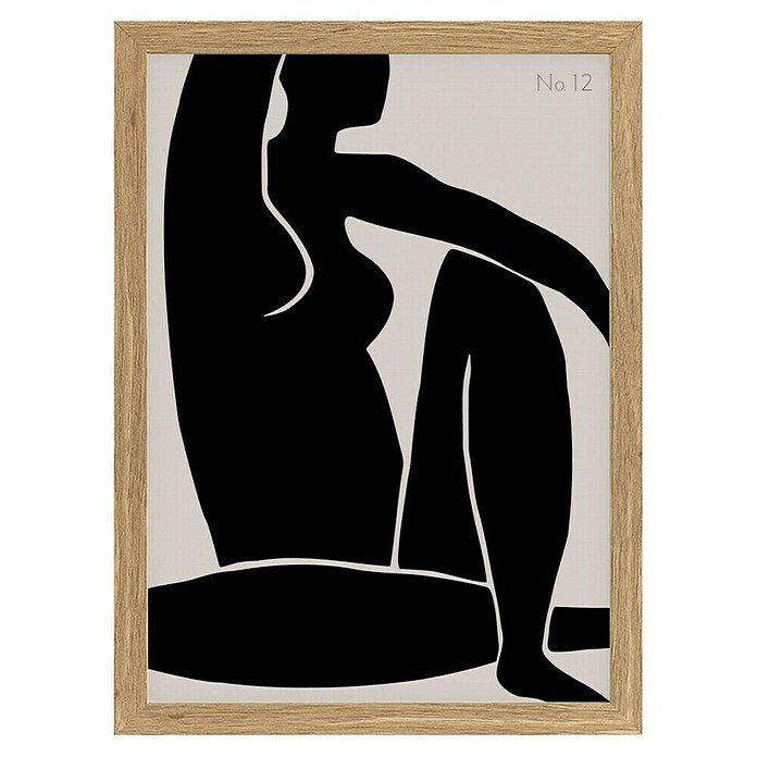 Papermoon Bild (Figure No. 12, B x H: 70 x 100 cm, Ohne Passepartout, Rahmen Eiche) | BAUHAUS