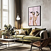 Papermoon Bild (Cheers Peaches, B x H: 50 x 70 cm, Mit Passepartout, Rahmen Schwarz) | BAUHAUS