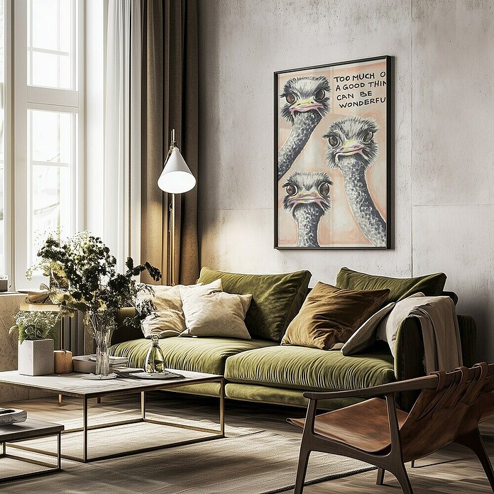 Papermoon Bild (Much of a Good Thing, B x H: 60 x 80 cm, Mit Passepartout, Rahmen Schwarz) | BAUHAUS