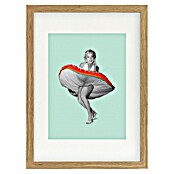 Papermoon Bild (Happy Dress, B x H: 70 x 100 cm, Mit Passepartout, Rahmen Eiche) | BAUHAUS