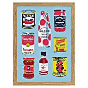 Papermoon Bild (Canned Tomatoes, B x H: 80 x 110 cm, Ohne Passepartout, Rahmen Eiche) | BAUHAUS