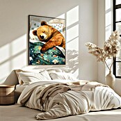 Papermoon Bild (Sleepy Bear, B x H: 80 x 110 cm, Ohne Passepartout, Rahmen Eiche) | BAUHAUS