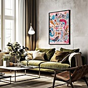 Papermoon Bild (Mercats and Caticorns, B x H: 50 x 70 cm, Ohne Passepartout, Rahmen Schwarz) | BAUHAUS