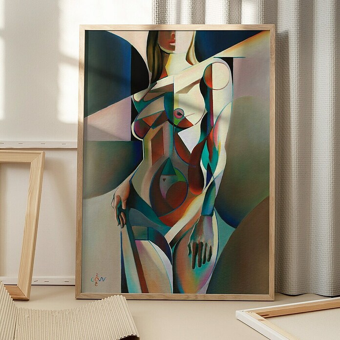 Papermoon Bild (Neo Deco, B x H: 70 x 100 cm, Ohne Passepartout, Rahmen Eiche) | BAUHAUS