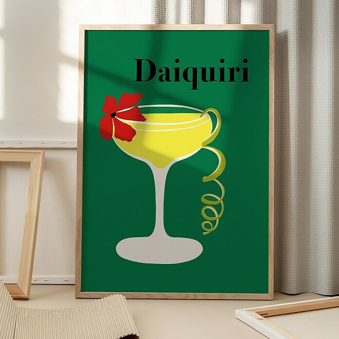 Papermoon Bild (Daiquiri, B x H: 60 x 80 cm, Mit Passepartout, Rahmen Eiche) | BAUHAUS