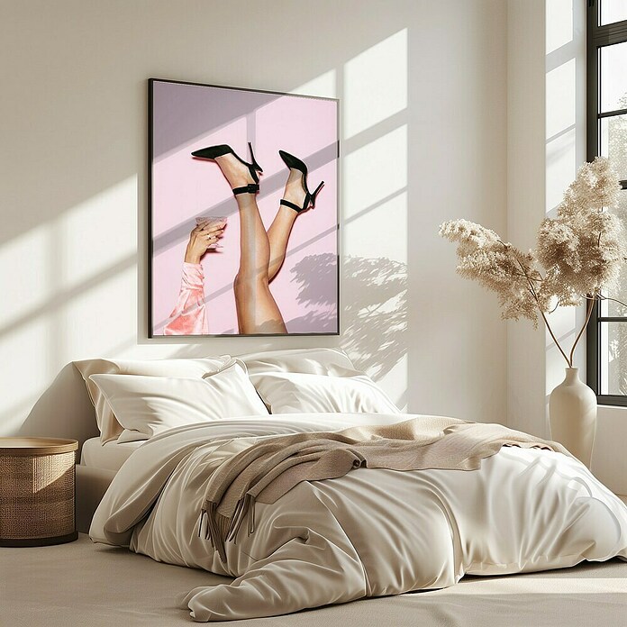 Papermoon Bild (Cheers Peaches, B x H: 60 x 80 cm, Mit Passepartout, Rahmen Eiche) | BAUHAUS