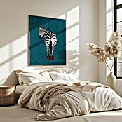 Papermoon Bild (Zebra Heels, B x H: 100 x 140 cm, Mit Passepartout, Rahmen Eiche) | BAUHAUS