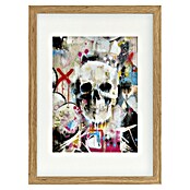 Papermoon Bild (Skull, B x H: 40 x 50 cm, Mit Passepartout, Rahmen Eiche) | BAUHAUS