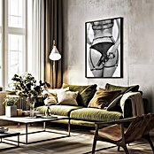 Papermoon Bild (Love & a loaded Gun, B x H: 100 x 140 cm, Mit Passepartout, Rahmen Schwarz) | BAUHAUS