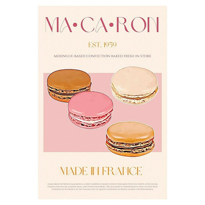 Papermoon Poster (French Macaron, B x H: 50 x 70 cm, Ohne Passepartout) | BAUHAUS