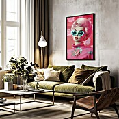 Papermoon Bild (Oh Barbie No. 1, B x H: 60 x 80 cm, Ohne Passepartout, Rahmen Schwarz) | BAUHAUS