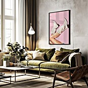 Papermoon Bild (Boots Glitter Pink, B x H: 70 x 100 cm, Mit Passepartout, Rahmen Schwarz) | BAUHAUS